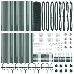Clôture en fil soudé avec pointes 100 x 0,5 m Vert Maille 625300625300