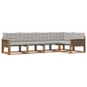 Ensemble de canapés d'extérieur 5 pcs Naturel et gris clair 625303625303