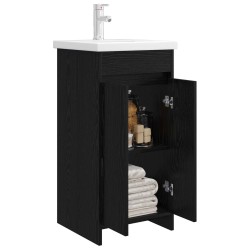 Meuble de salle de bain avec évier Chêne noir 42 x 40 x 84,5 cm 625305625305