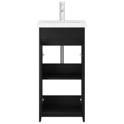 Meuble de salle de bain avec évier Chêne noir 42 x 40 x 84,5 cm 625305625305