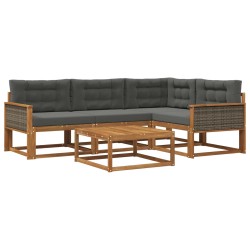 Ensemble de canapés d'extérieur 5 pcs Naturel et Anthracite 625311625311