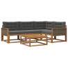 Ensemble de canapés d'extérieur 5 pcs Naturel et Anthracite 625311625311