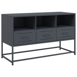 Meuble TV anthracite 100,5x39x60,5 cm acier 625315625315