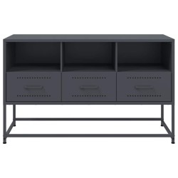 Meuble TV anthracite 100,5x39x60,5 cm acier 625315625315