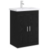 Meuble sous lavabo de salle de bain Chêne noir 625319625319