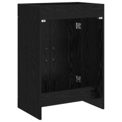 Meuble sous lavabo de salle de bain Chêne noir 625319625319