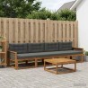 Ensemble de canapés d'extérieur 5 pcs Naturel et Anthracite 625322625322