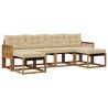 Ensemble de canapés d'extérieur 6 pcs Naturel et Beige 625325625325