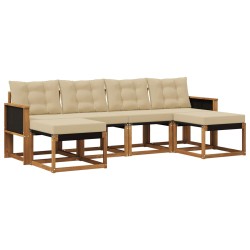Ensemble de canapés d'extérieur 6 pcs Naturel et Beige 625330625330