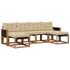 Ensemble de canapés d'extérieur 6 pcs Naturel et Beige 625330625330