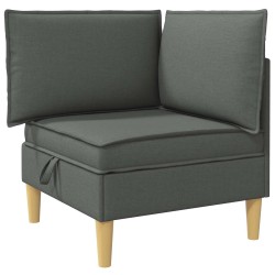 Canapé d'angle avec rangement Gris foncé Tissu 625333625333
