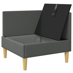 Canapé d'angle avec rangement Gris foncé Tissu 625333625333