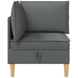 Canapé d'angle avec rangement Gris foncé Tissu 625333625333