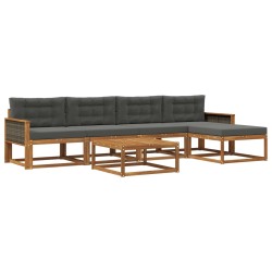 Ensemble de canapés d'extérieur 6 pcs Naturel et Anthracite 625334625334