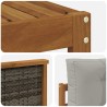 Ensemble de canapés d'extérieur 5 pcs Naturel et Gris clair 625336625336