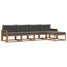Ensemble de canapés d'extérieur 5 pcs Naturel et Anthracite 625337625337
