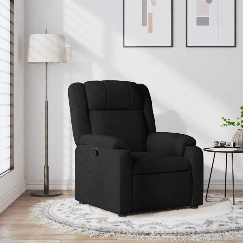 Fauteuil inclinable noir tissu 625338625338