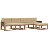 Ensemble de canapés d'extérieur 5 pcs Naturel et Beige 625339625339