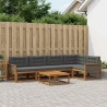 Ensemble de canapés d'extérieur 6 pcs Naturel et Anthracite 625340625340