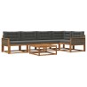 Ensemble de canapés d'extérieur 6 pcs Naturel et Anthracite 625340625340