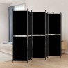 Cloison de séparation 6 panneaux Noir 300x180 cm Tissu 625343625343