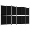 Cloison de séparation 6 panneaux Noir 300x180 cm Tissu 625343625343