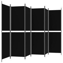 Cloison de séparation 6 panneaux Noir 300x180 cm Tissu 625343625343