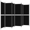 Cloison de séparation 6 panneaux Noir 300x180 cm Tissu 625343625343