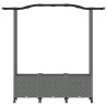 Lit Élevé avec Treillis et Toit Gris clair 164 x 40 x 144 cm PP 625344625344