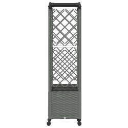 Lit Élevé avec Treillis et Toit Gris clair 164 x 40 x 144 cm PP 625344625344