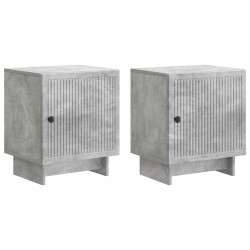 Cabinet de chevet 2 pcs Gris béton 43 x 34,5 x 50 cm 625346625346