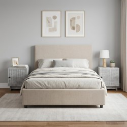 Cabinet de chevet 2 pcs Gris béton 43 x 34,5 x 50 cm 625346625346