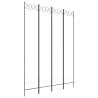 Cloison de séparation 4 panneaux Blanc 160x220 cm Tissu 625350625350