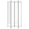 Cloison de séparation 4 panneaux Blanc 160x220 cm Tissu 625350625350