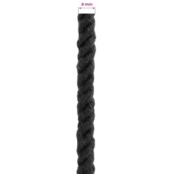 Corde Noir 0,8 x 0,8 x 10000 cm Coton 625354625354