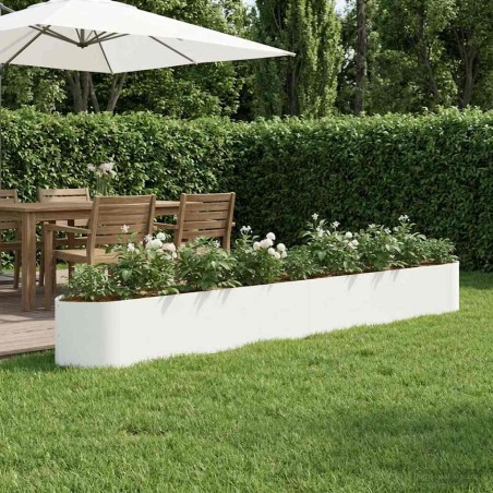 Jardin surélevé Blanc 380 x 40 x 40 cm Acier 625355625355