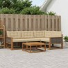 Ensemble de canapés d'extérieur 5 pcs Naturel et Beige 625356625356