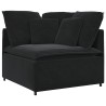 Canapé modulable avec coussins velours noir 625358625358