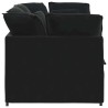 Canapé modulable avec coussins velours noir 625358625358