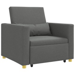 Canapé-lit escamotable simple Gris foncé 90 x 165 x 87 cm tissu 625360625360