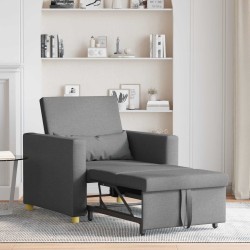 Canapé-lit escamotable simple Gris foncé 90 x 165 x 87 cm tissu 625360625360