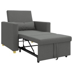 Canapé-lit escamotable simple Gris foncé 90 x 165 x 87 cm tissu 625360625360