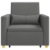 Canapé-lit escamotable simple Gris foncé 90 x 165 x 87 cm tissu 625360625360