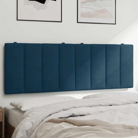 Coussin de tête de lit Hanko bleu 140 cm velours 625365625365