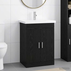 Ensemble de mobilier de salle de bain Chêne noir 625367625367