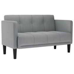 Canapé deux places gris clair 111 cm en tissu 625369625369