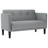 Canapé deux places gris clair 111 cm en tissu 625369625369