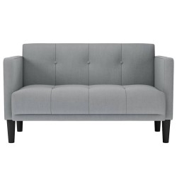 Canapé deux places gris clair 111 cm en tissu 625369625369