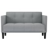 Canapé deux places gris clair 111 cm en tissu 625369625369