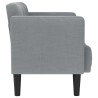 Canapé deux places gris clair 111 cm en tissu 625369625369